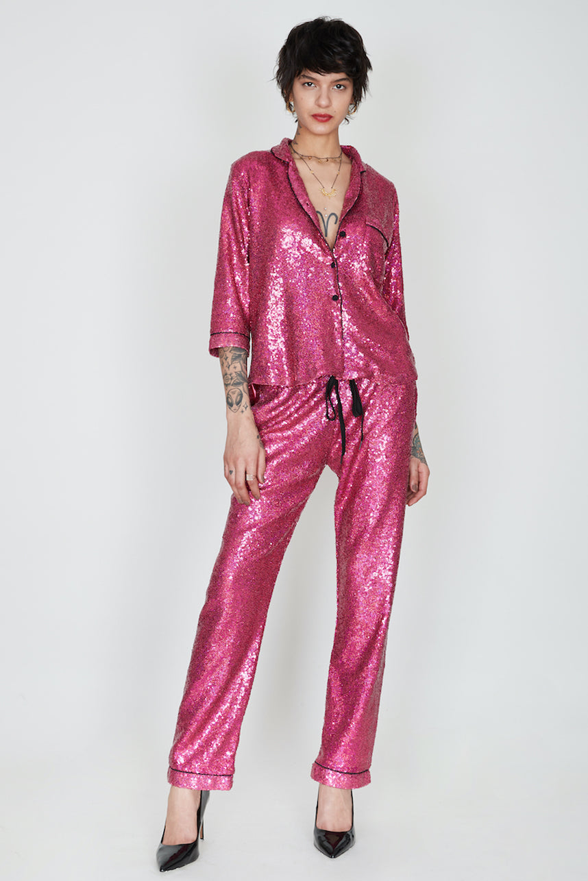 SUGAR DADDY Sequin Pajama Pants Pre Order