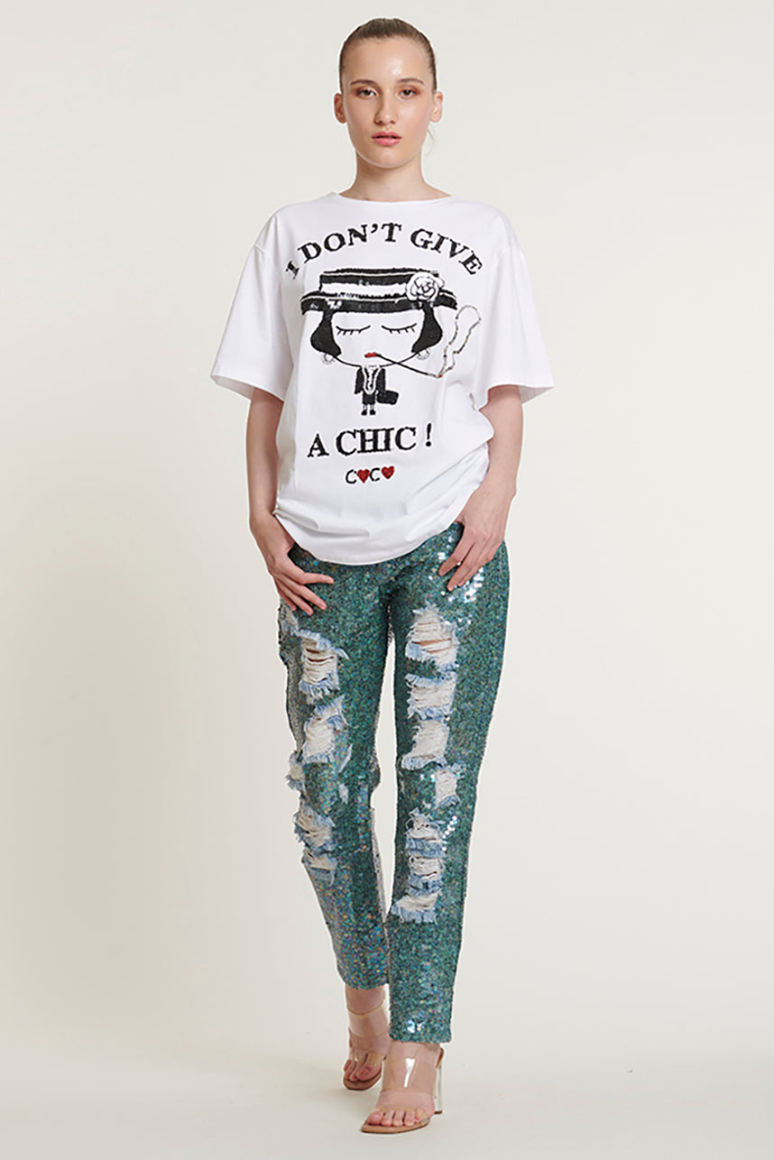 I DON'T GIVE A CHIC Maxi T-Shirt