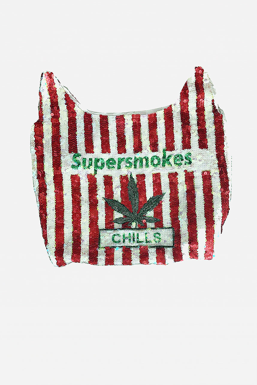 SUPERSMOKE CHILLS Sequin Supermarket Bag - Pre Order