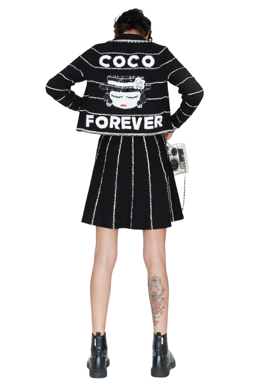 COCO FOREVER Cropped Wool Jacket