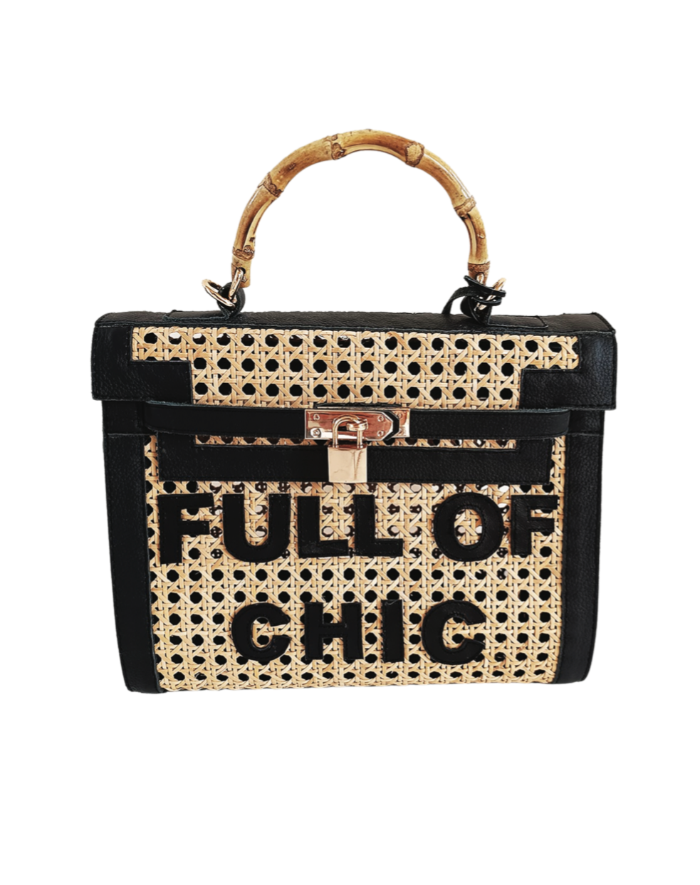 FULL OF CHIC MINI BIRKIN RATTAN BAG