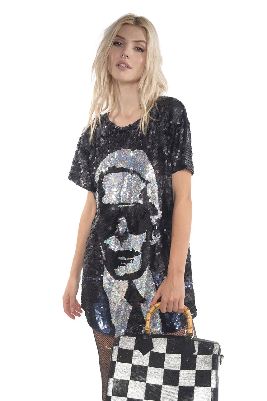 Karletto Sequin Maxi Tee Dress