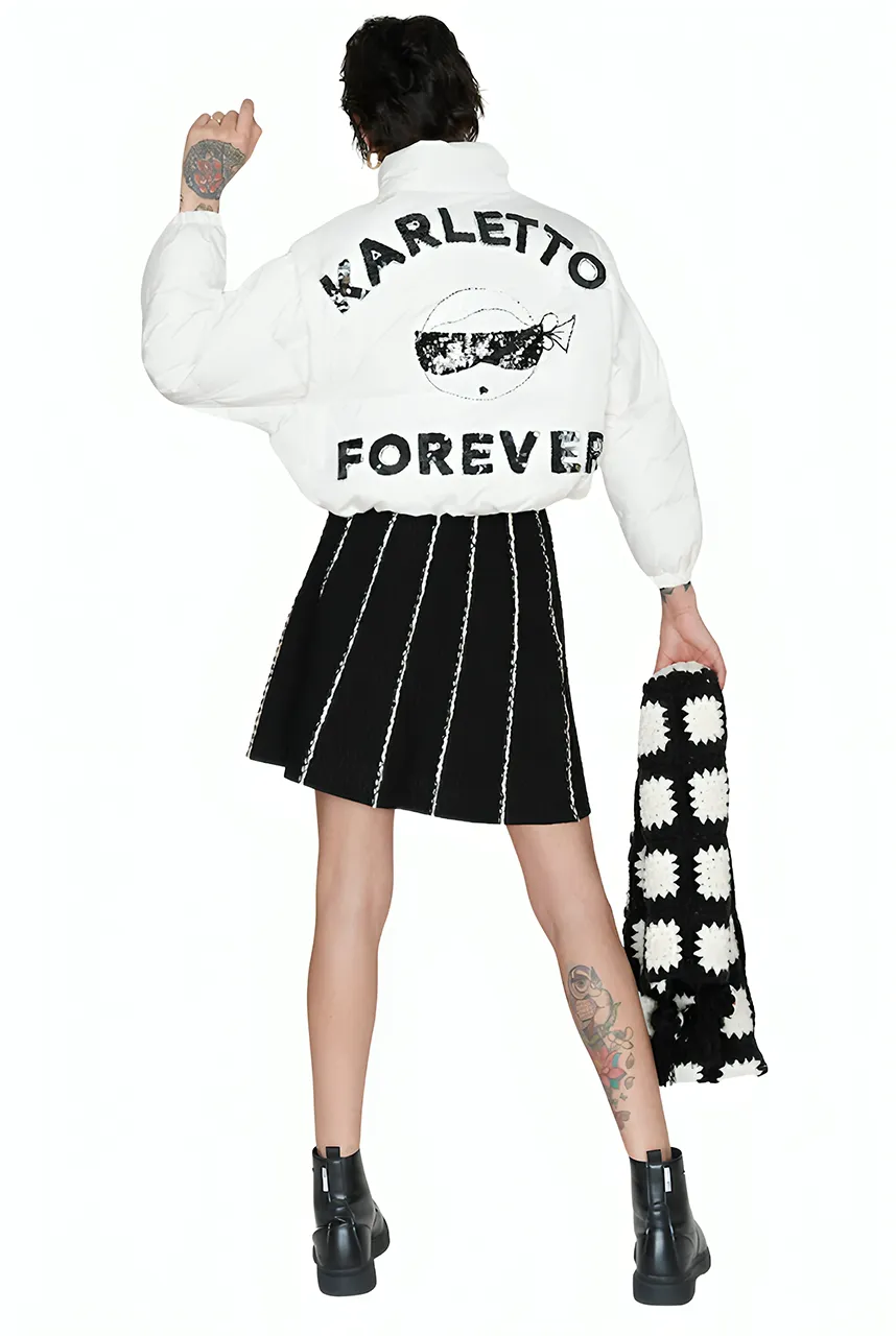 Karletto Forever Cropped Duvet Jacket