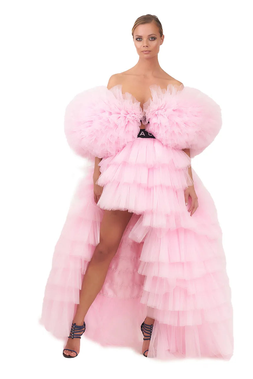 Anakara HiLo Tulle Dress In Soft Pink