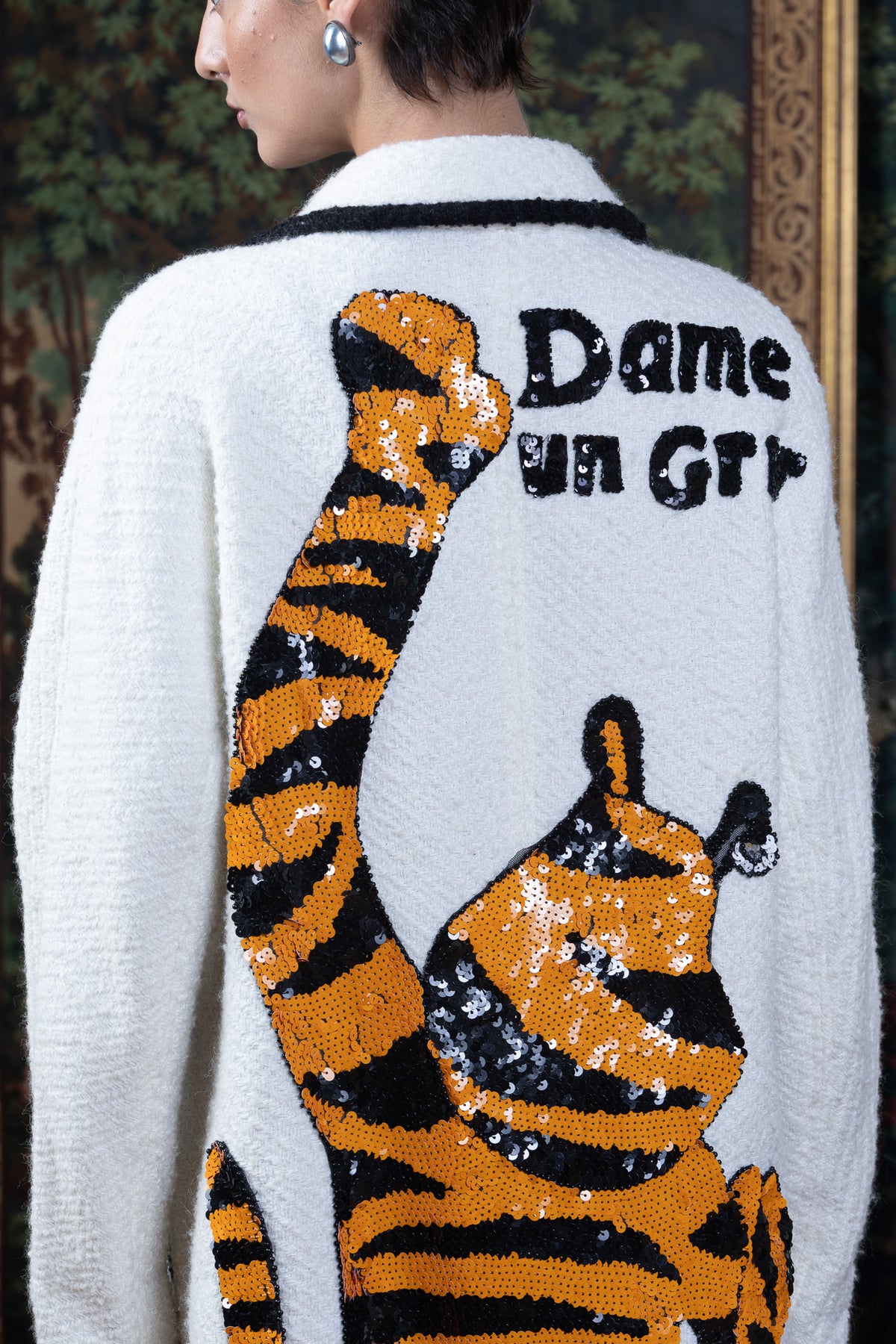 Dame un Grrr long wool coat