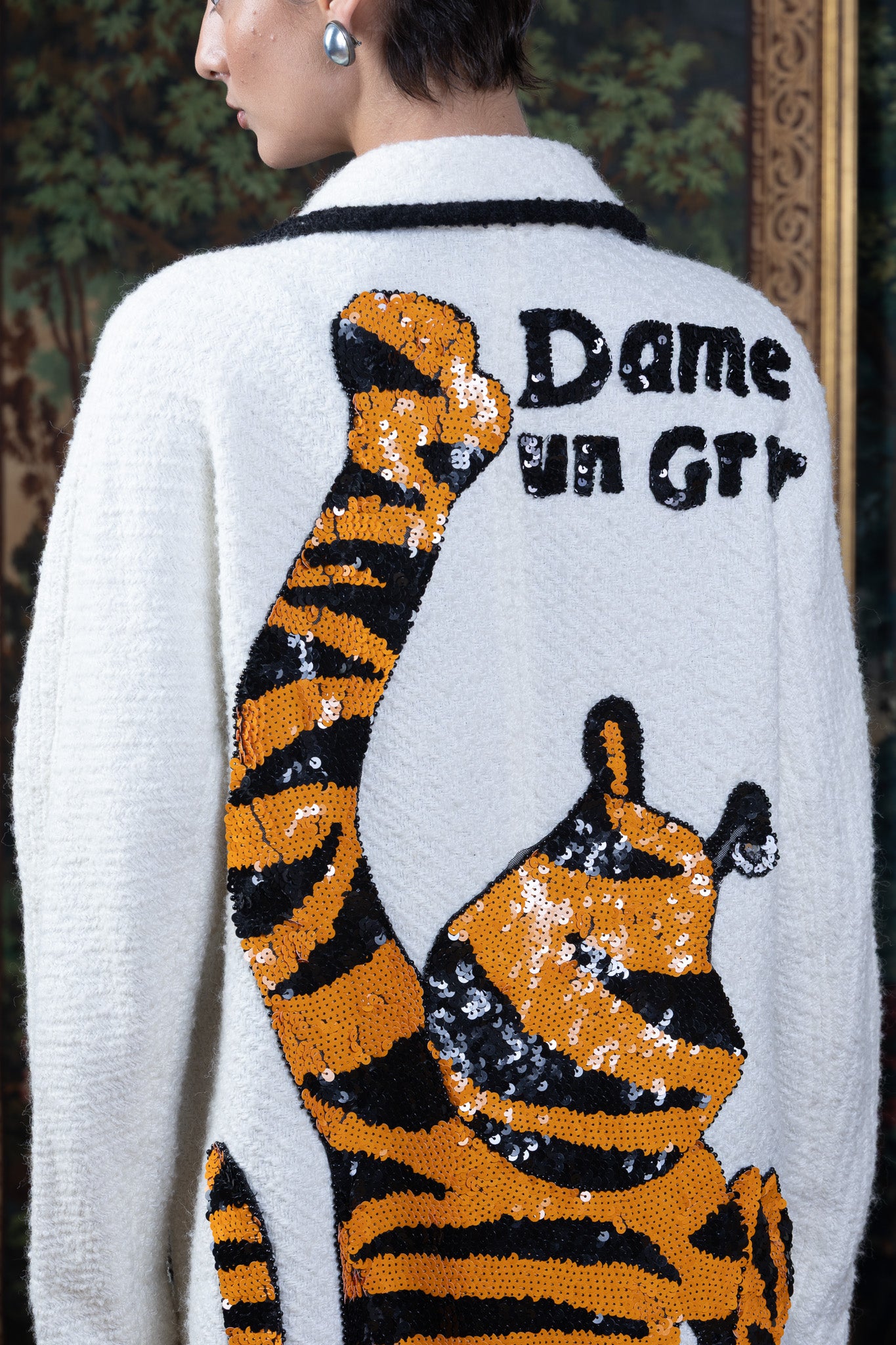 Dame un Grrr long wool coat