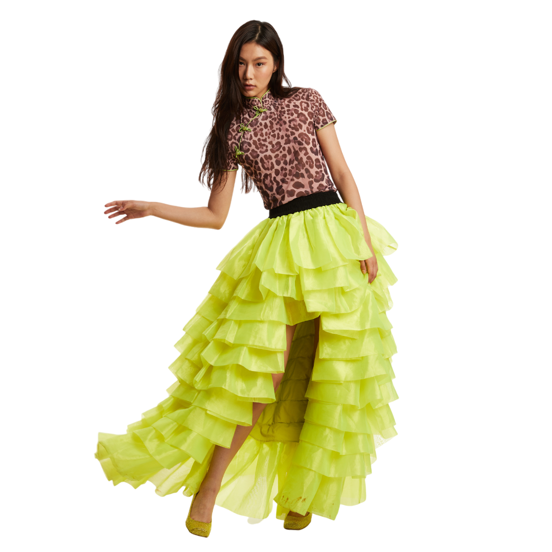 Flo Yellow Hi-low Ruffle Skirt Pre-Order