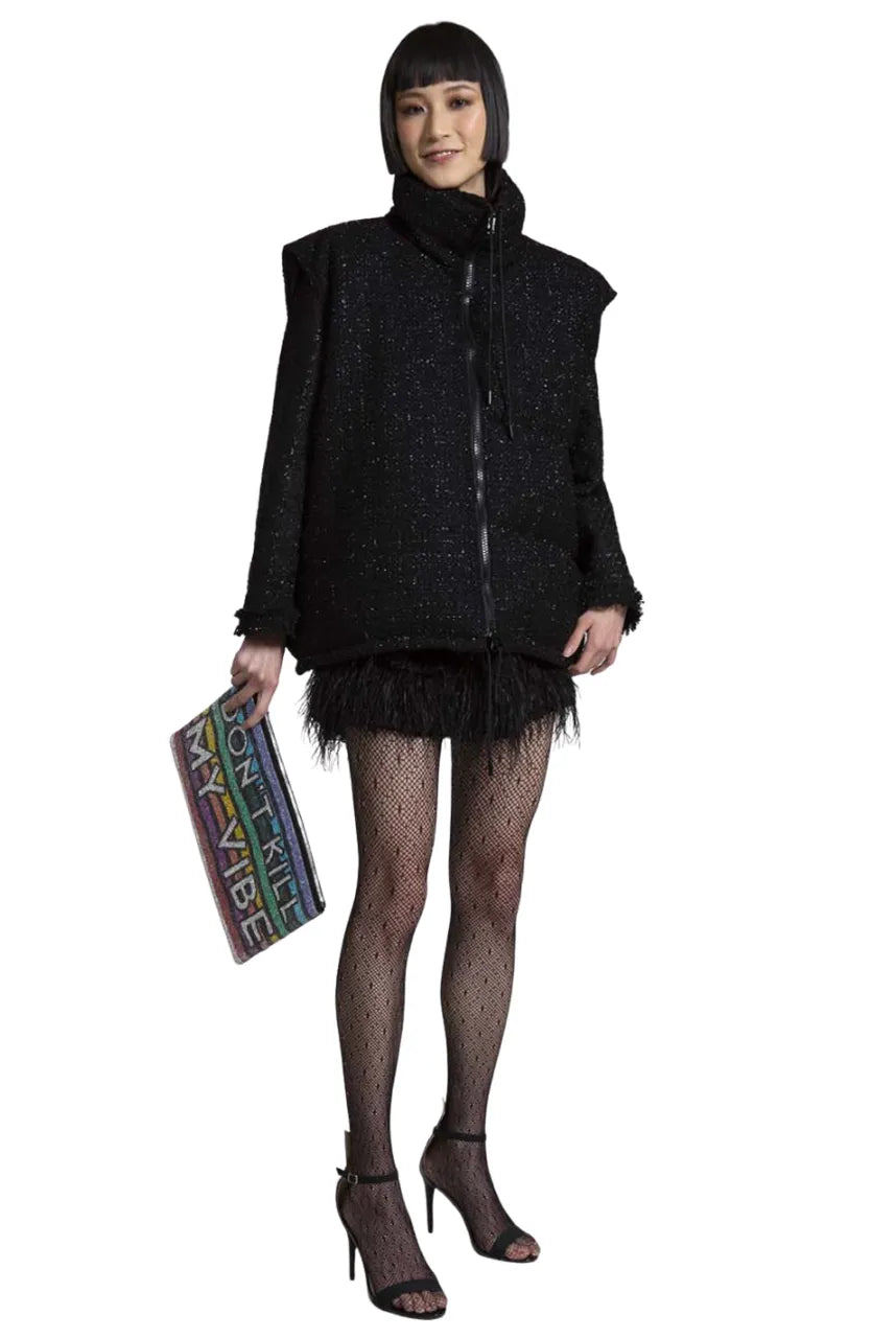 I Don'T Give A Chic Tweed Duvet Vest