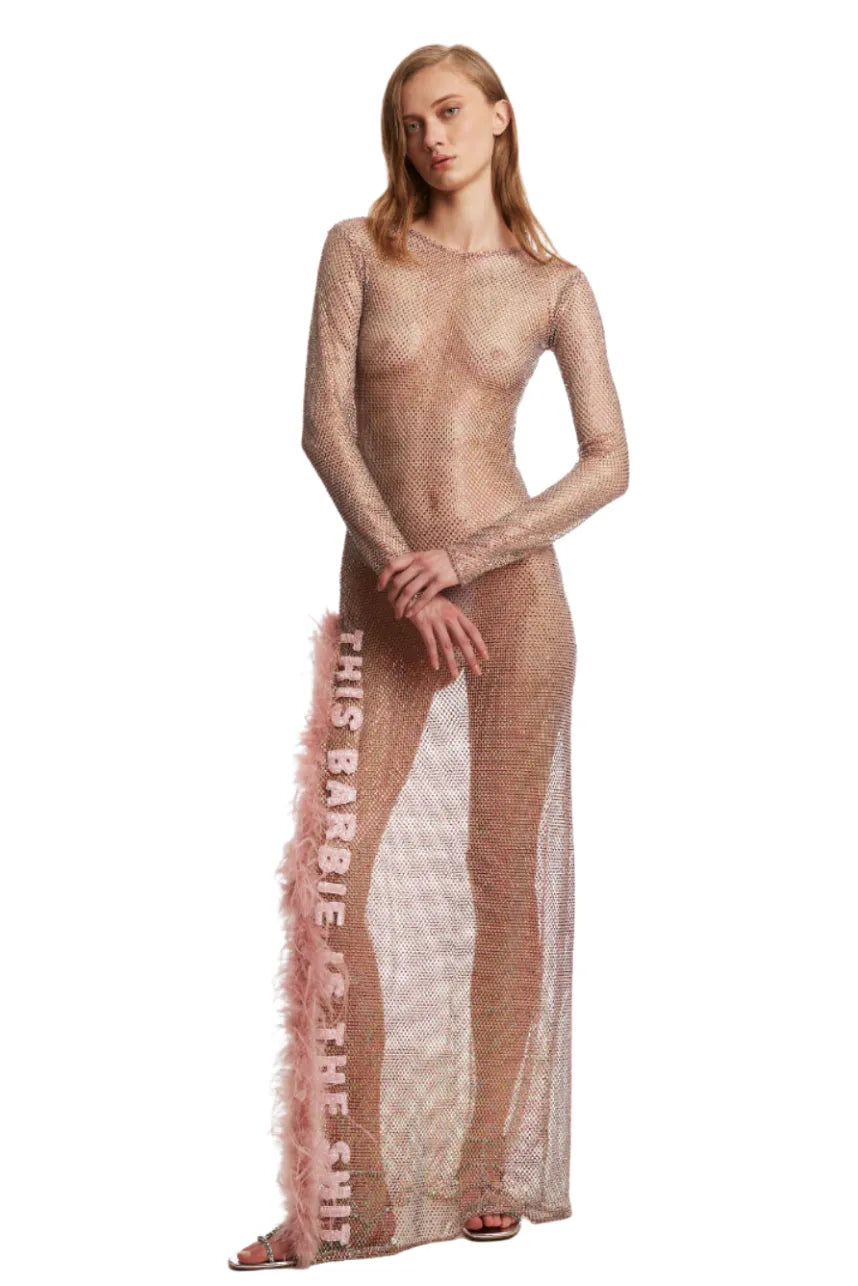 This Barbie Is The Shit Crystal Long Dress