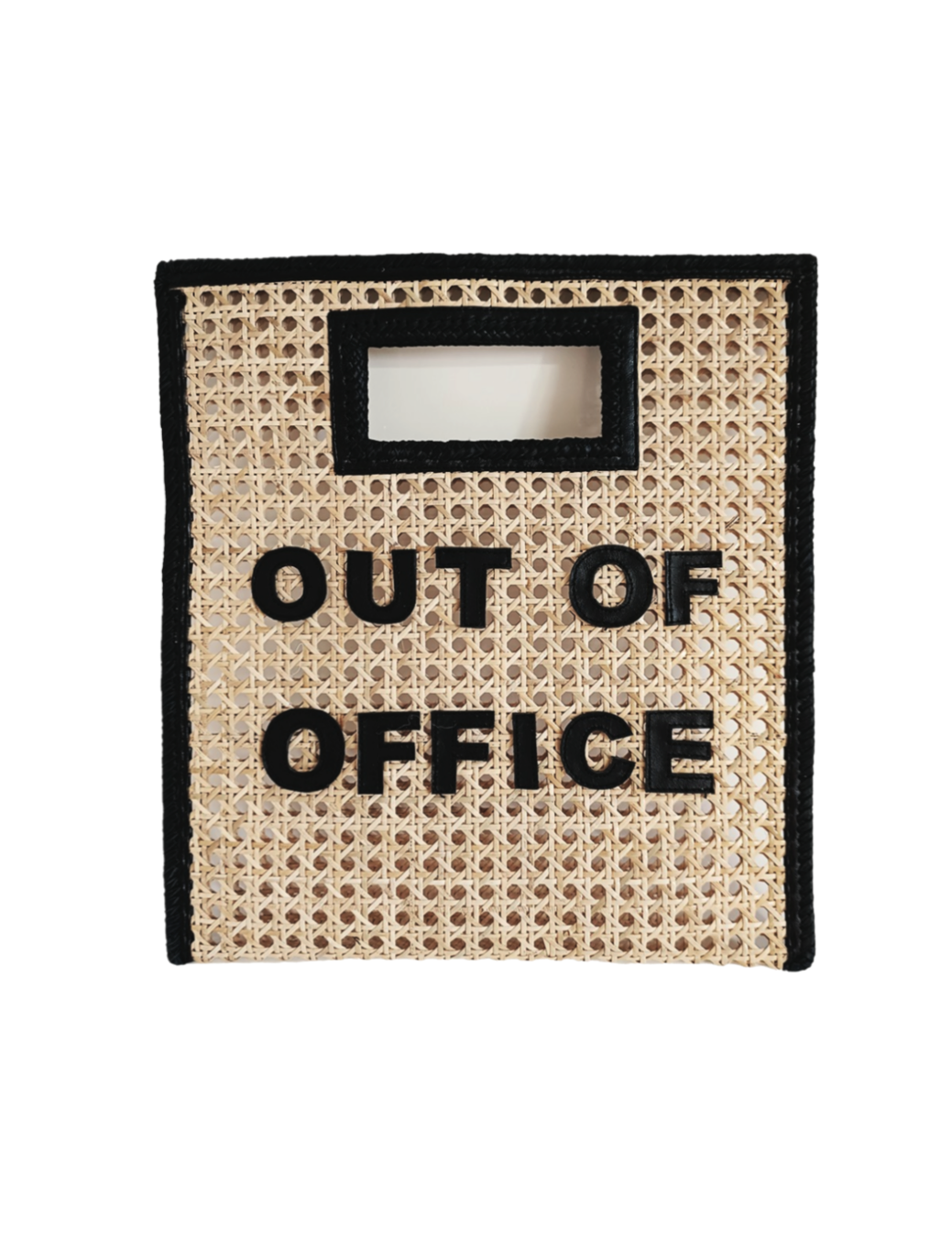 OUT OF OFFICE RATTAN BAG