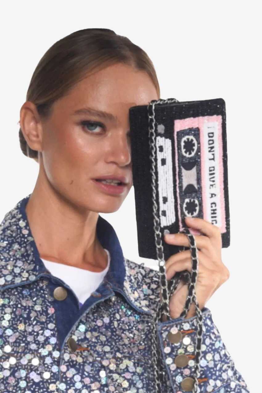 Beaded MixTape Clutch