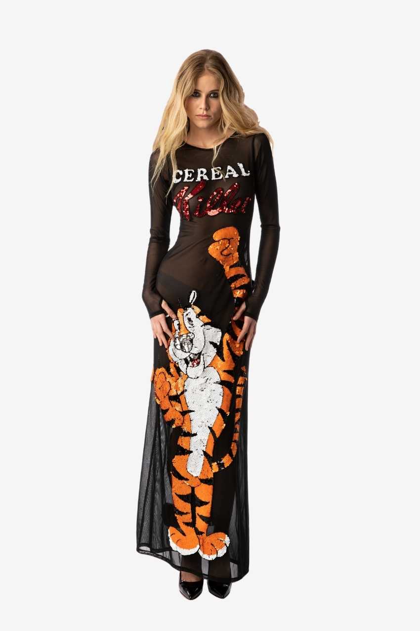 Cereal Killer Net Dress Full Sleeves