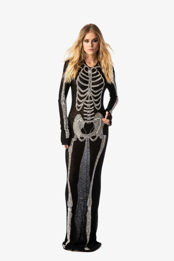 Full Sleeve Skeleton Dress | House of Mua Mua S / Black Full Sleeve Skeleton Dress | House of Mua Mua S / Black