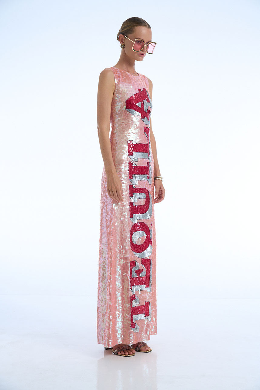 Pink Tequila Sequin Long Dress