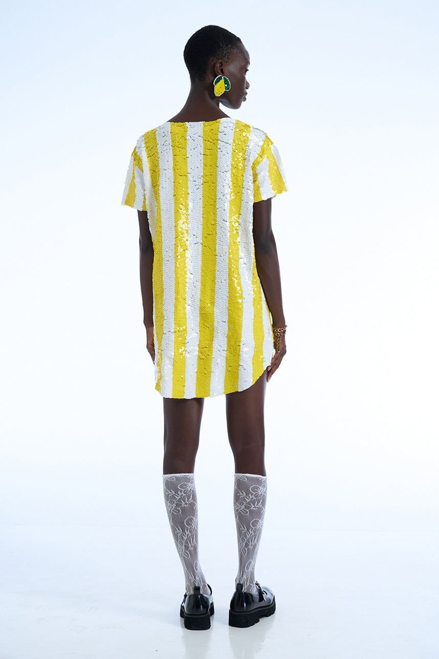 LIMONCELLO SICILIANNA SEQUIN MAXI TEE DRESS