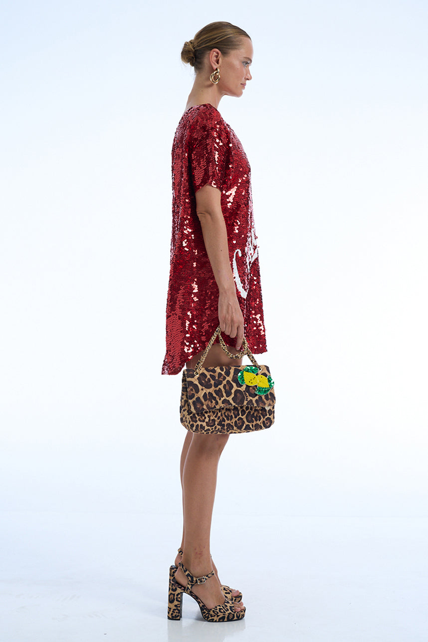 CIAO AMORE SEQUIN MAXI TEE DRESS