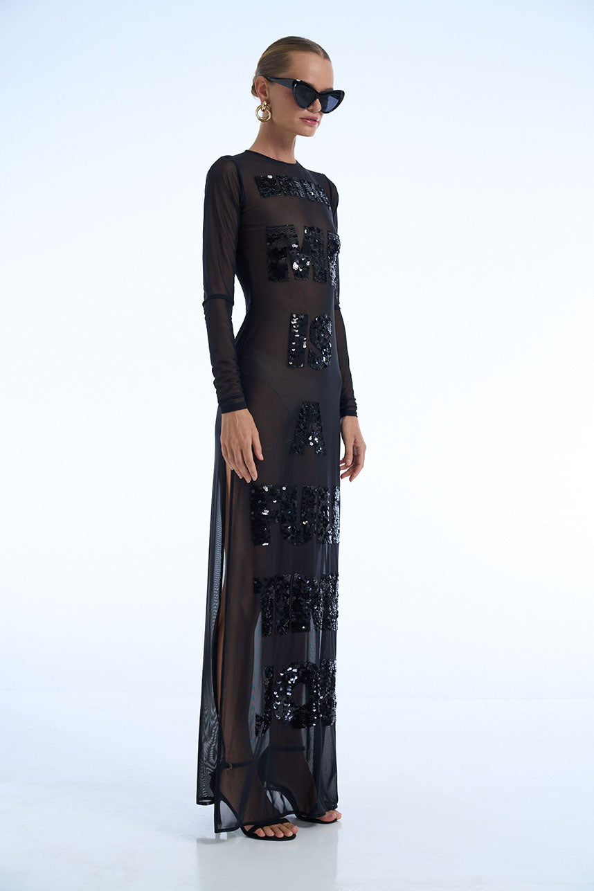 Being Me Is A Full Time Job Net Long Dress