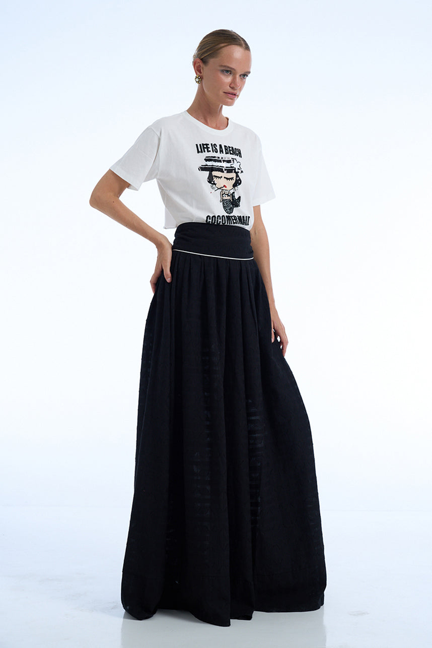 LIFE IS A BEACH COCO MERMAID CROPPED T-SHIRT