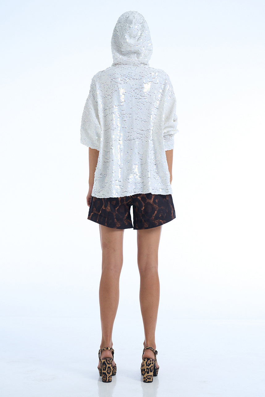 A LOT GOING ON AT THE MOMENT SEQUIN HOODIE JUMPER