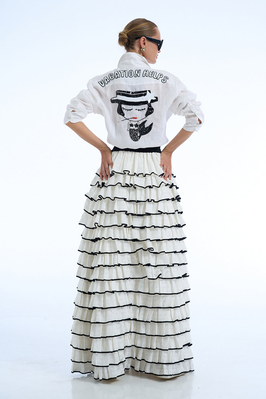 VACATION HELPS COCO MERMAID LINEN SHIRT