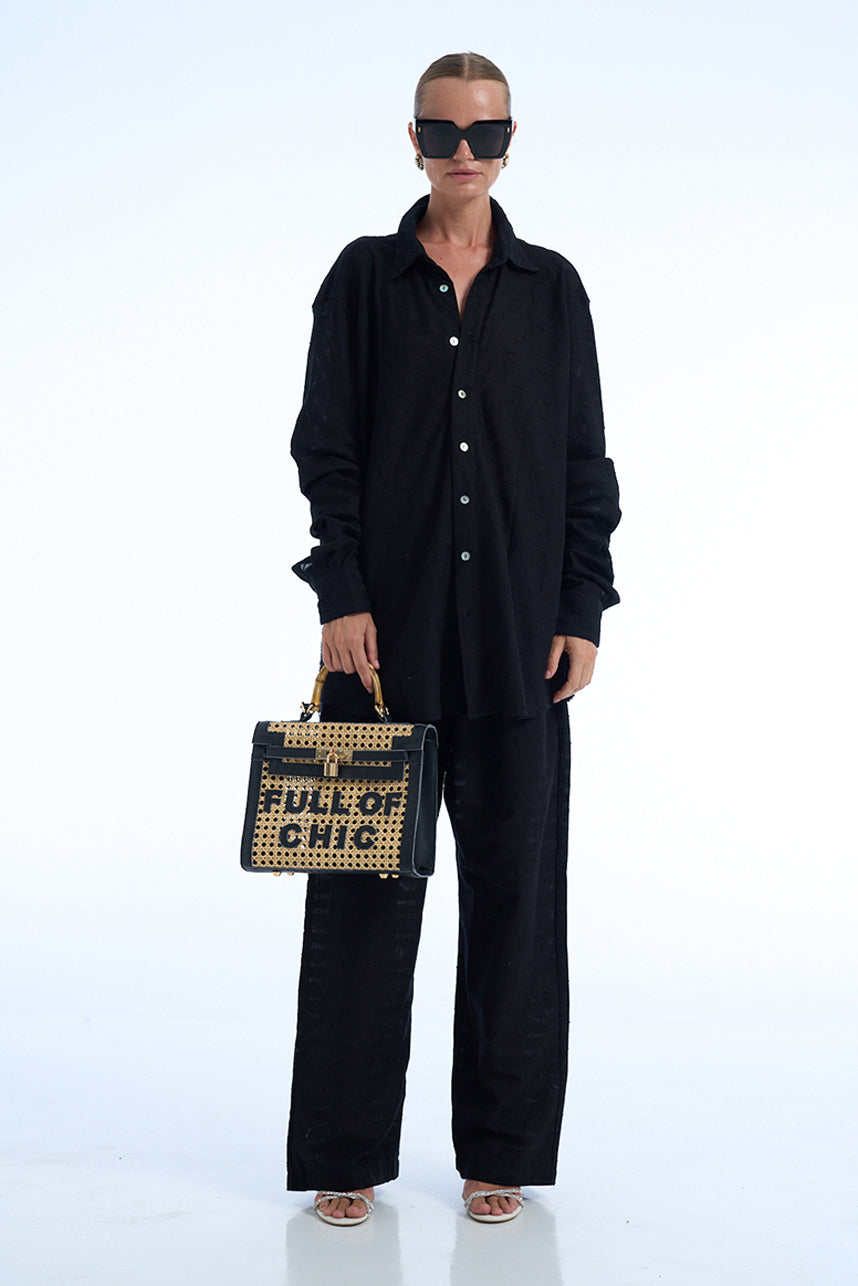 KARLETTO COTTON BIAS SHIRT AND PANTS SET