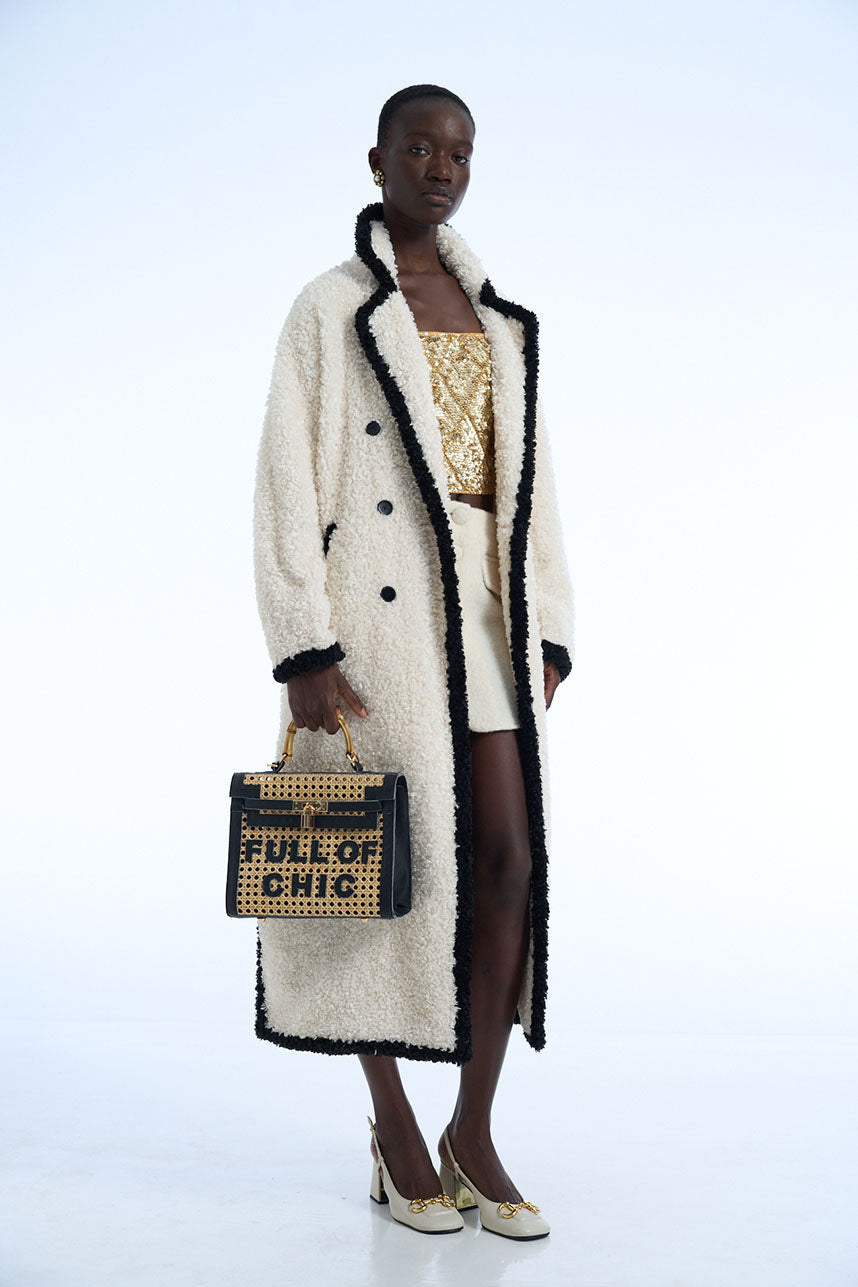 Its Not Possible Lets Do It Eco Lamb Fur Long Coat