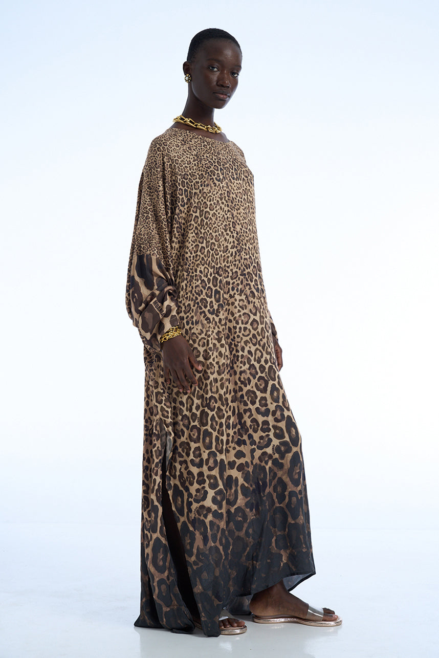 LEOPARD LONG SLEEVES KAFTAN