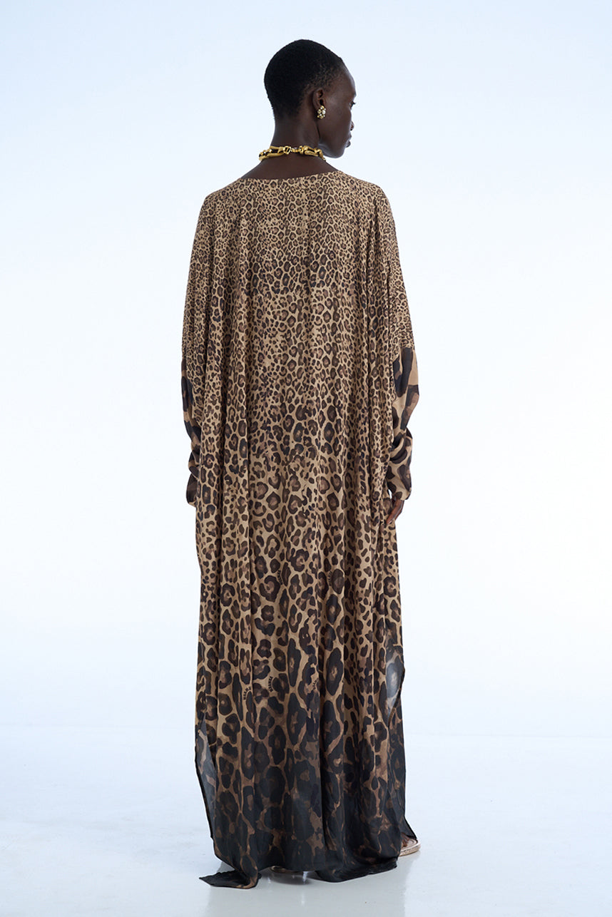 LEOPARD LONG SLEEVES KAFTAN