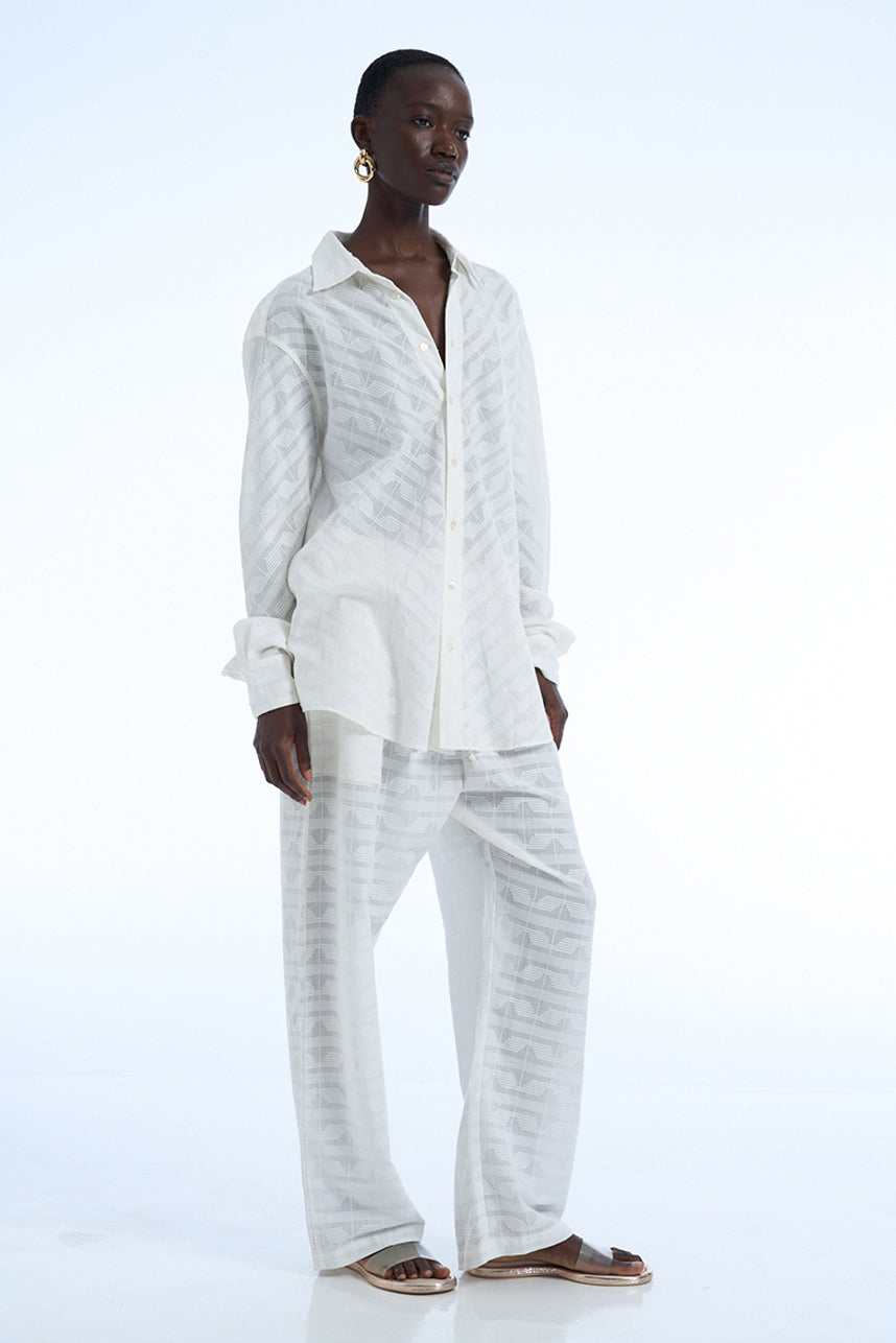 AMORE COTTON BIAS SHIRT AND PANTS SET
