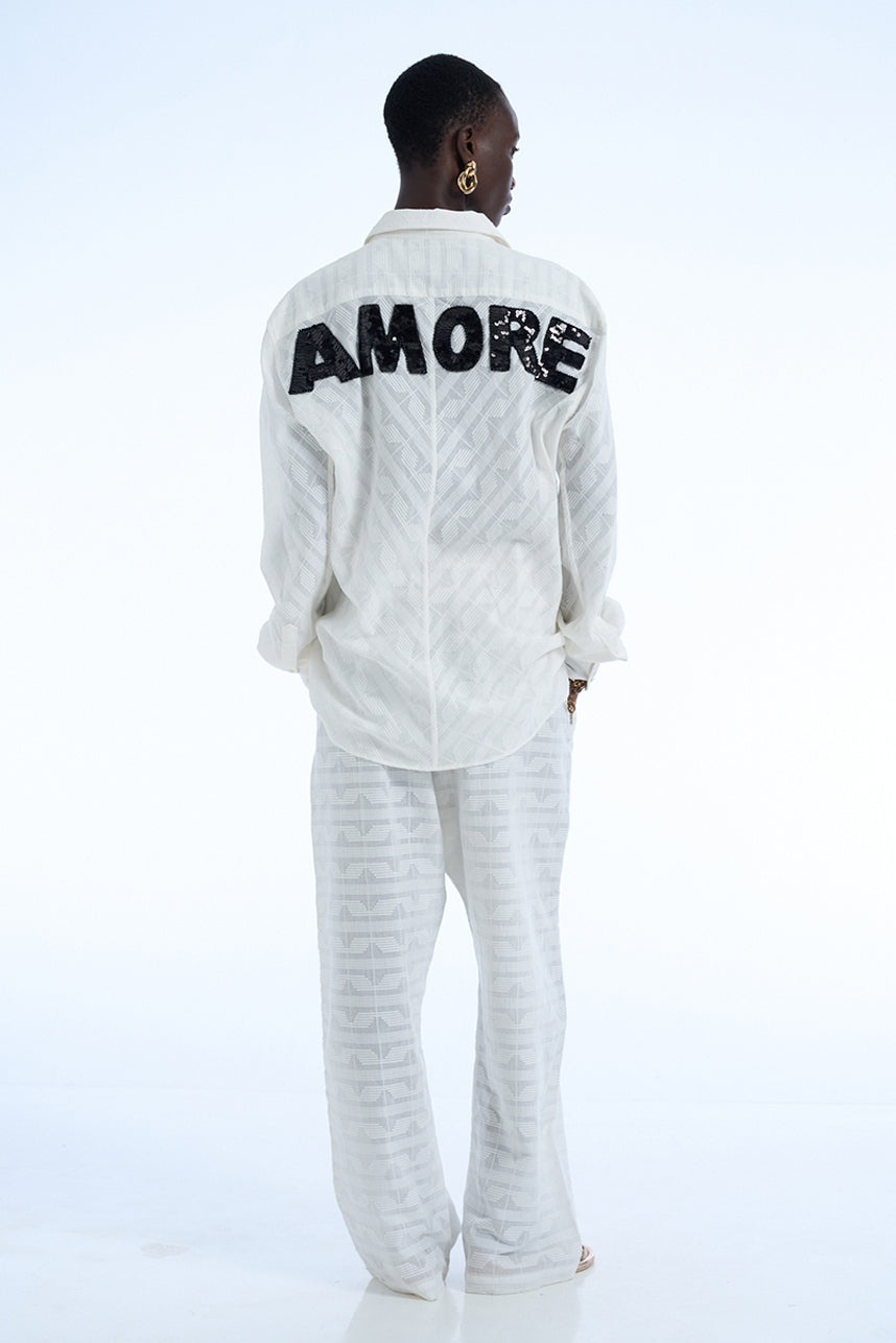 AMORE COTTON BIAS SHIRT AND PANTS SET