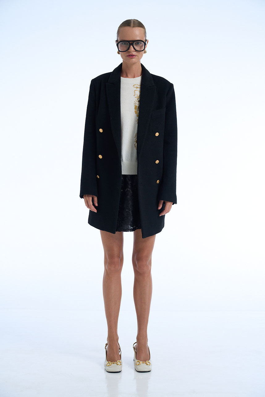 Gold Dragon Wool Blazer