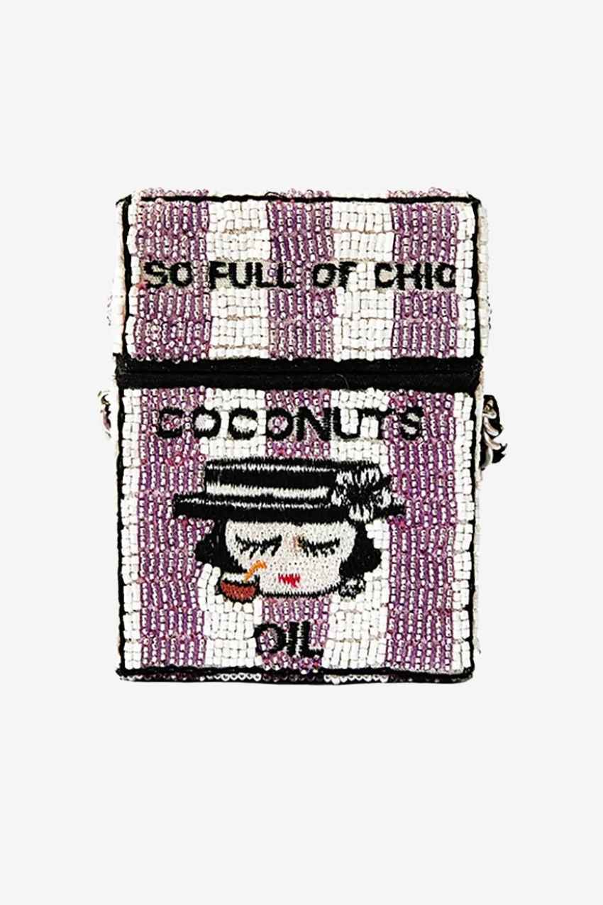 Mini Box Crossbody Bag &quot;So Full Of Chic&quot; Coconut Oil