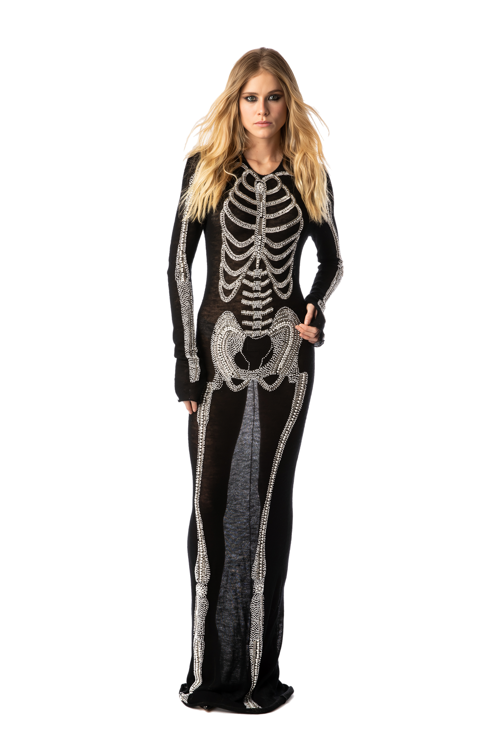 Full Sleeve Skeleton Dress