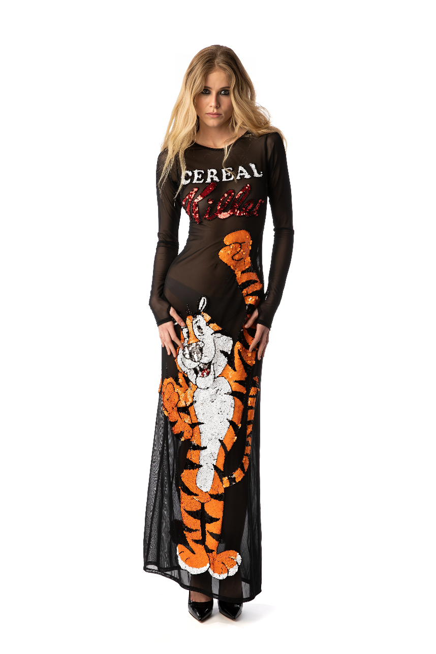 Cereal Killer Net Dress Full Sleeves