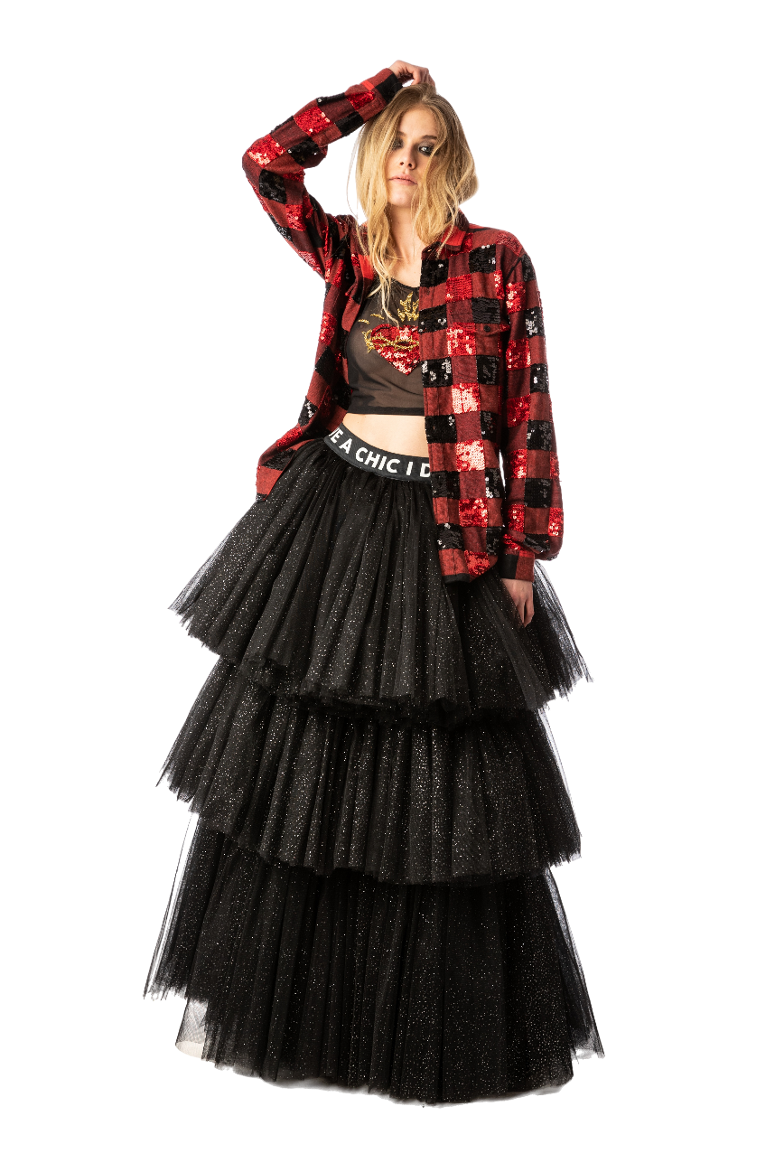 Sparkle Black Tulle Skirt