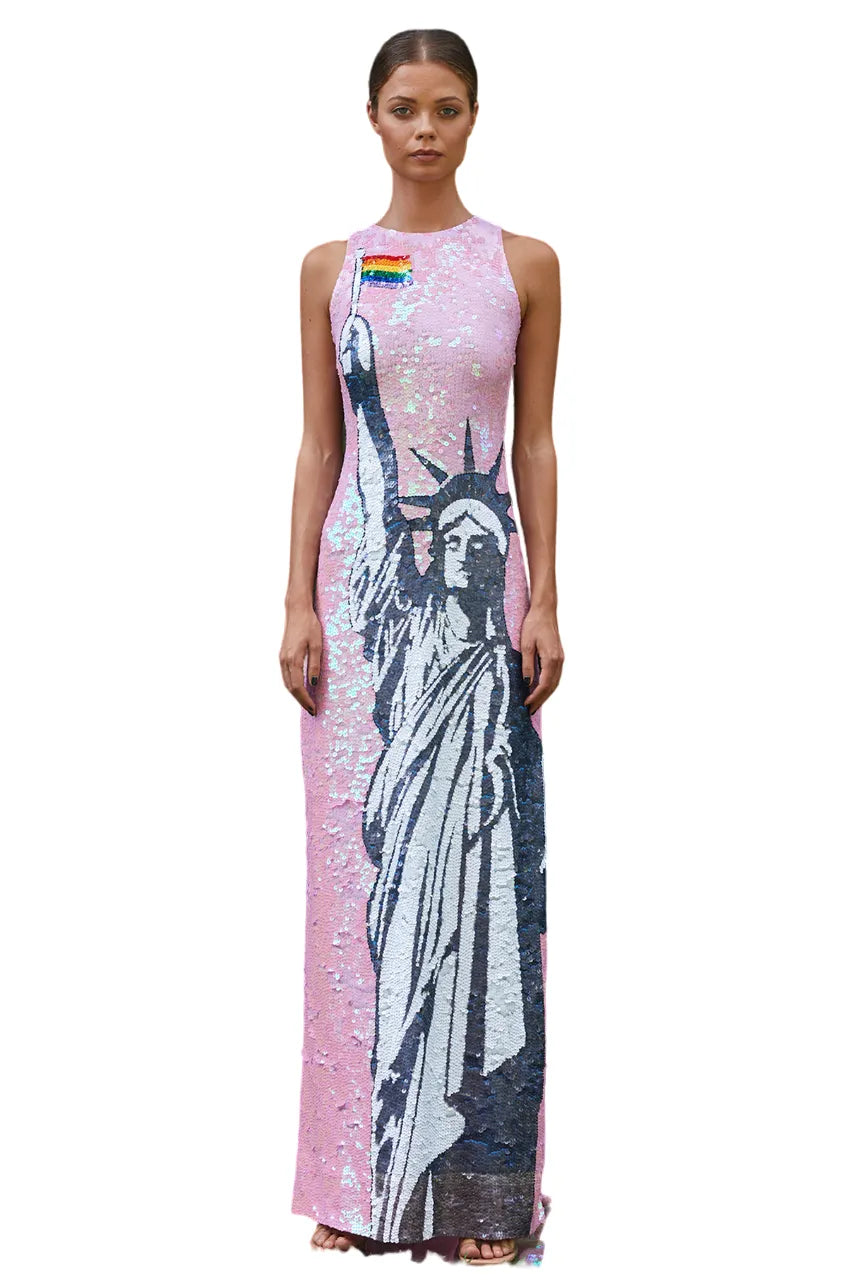 Liberty Sequin Long Dress