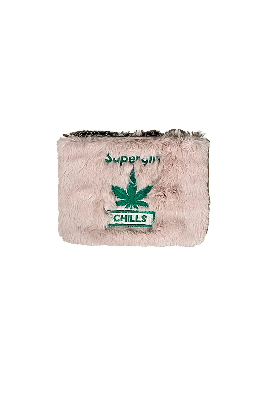 Supergirl Chills Faux Fur Big Zip Pochette