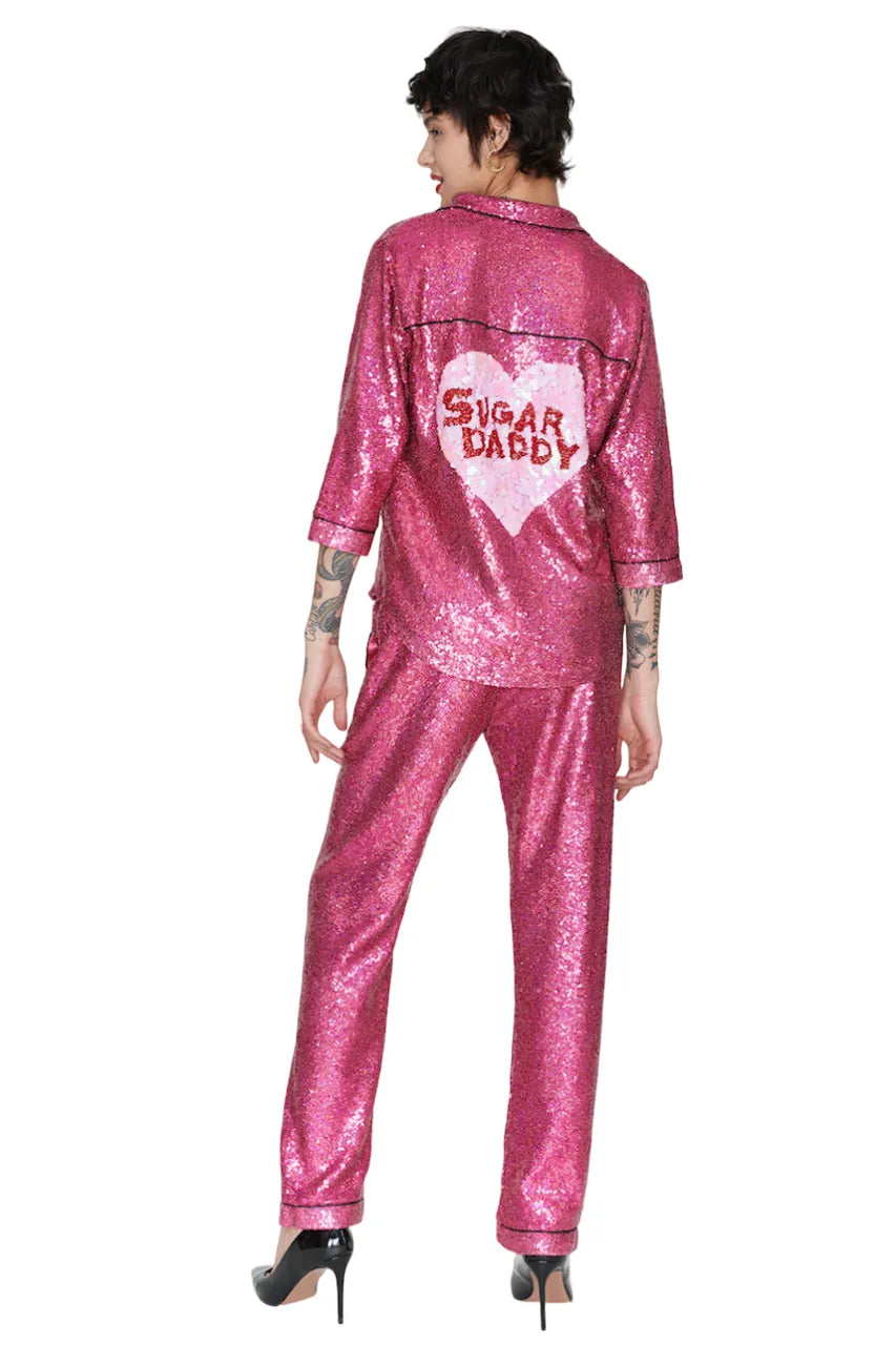 Sugar Daddy Sequin Pajama Shirt