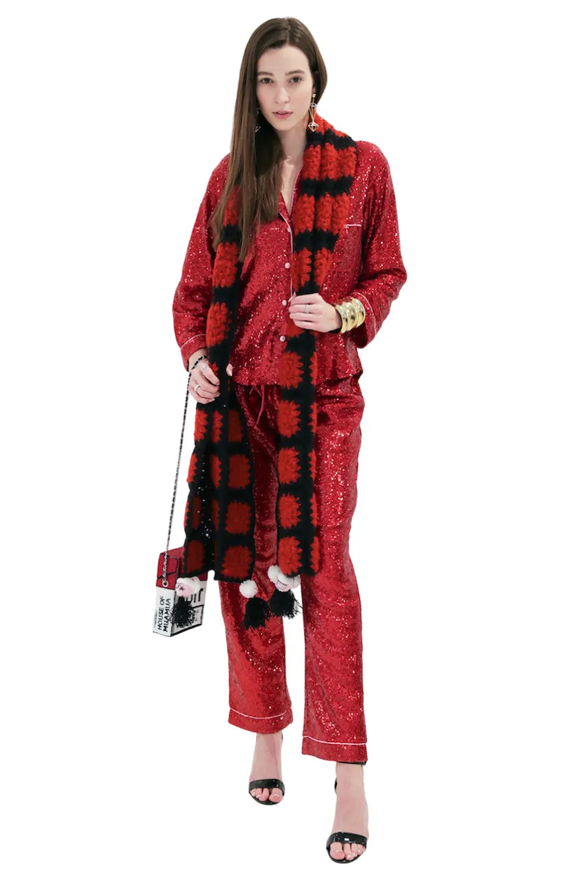 Sugar Mama Solve All Problems Sequin Pajama Shirt