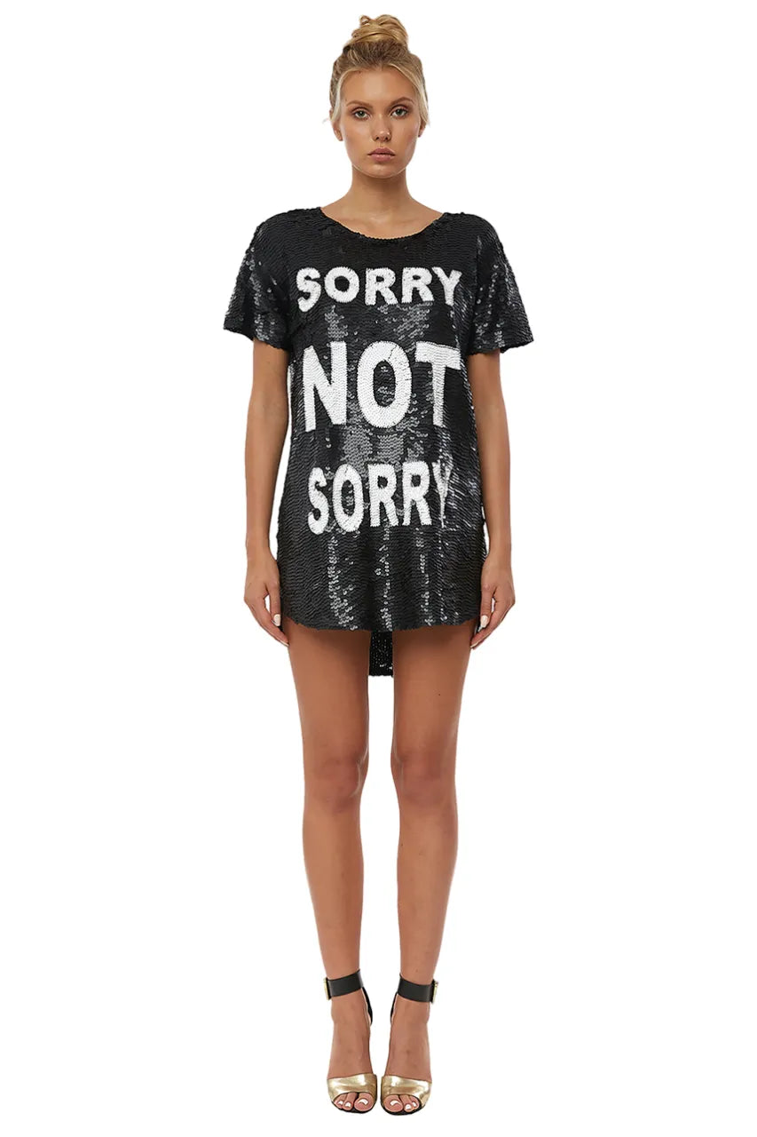 Sorry Not Sorry Sequin Maxi Tee Dress