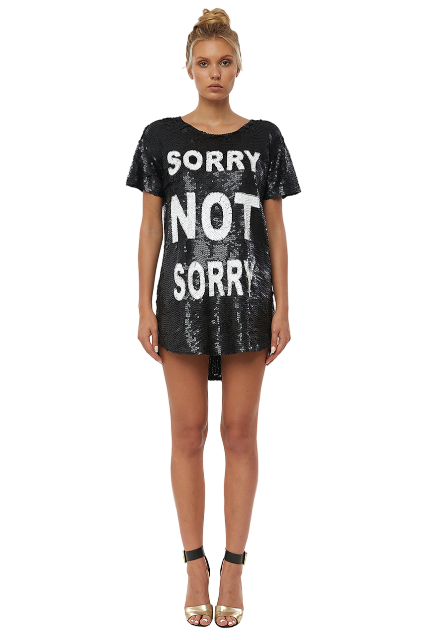 Sorry Not Sorry Sequin Maxi Tee Dress-Pre Order