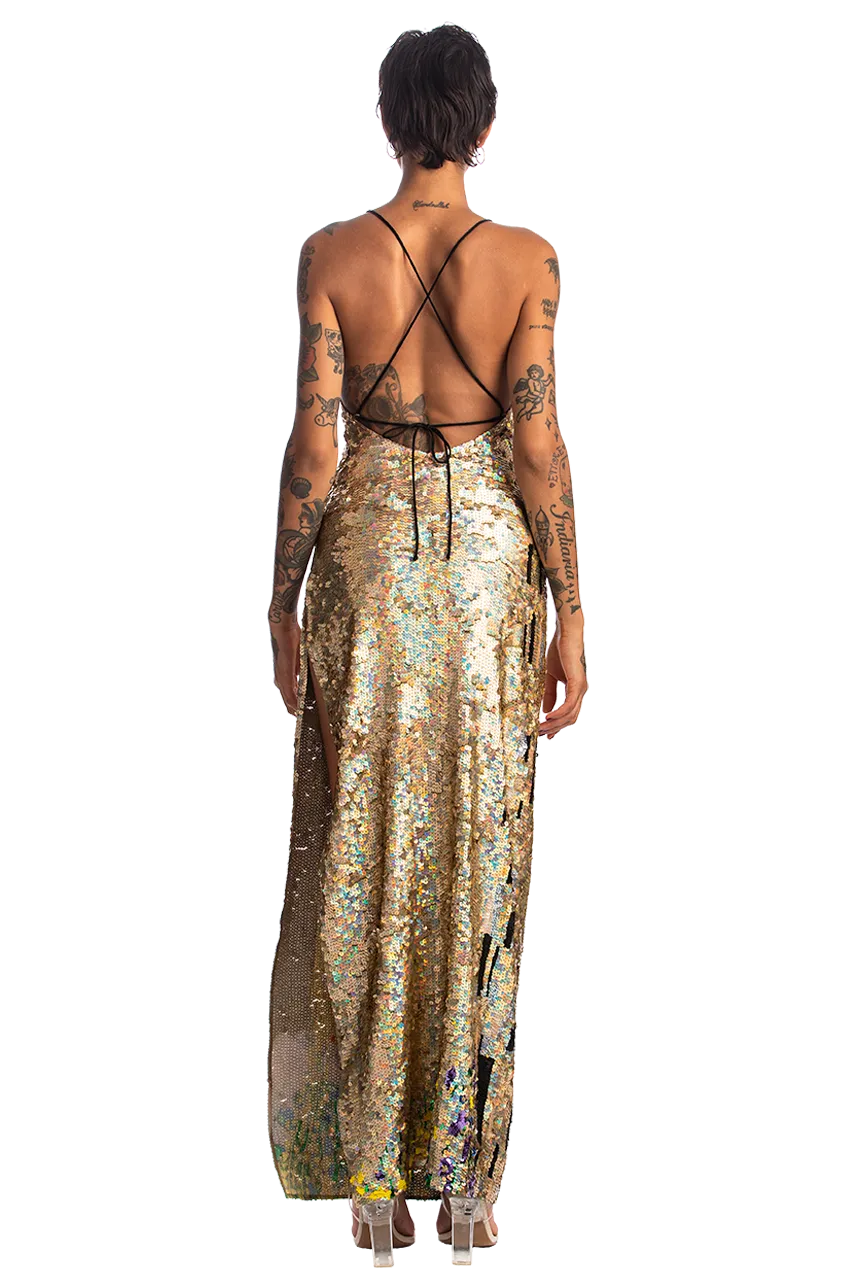 The Kiss Sequin Singlet Dress