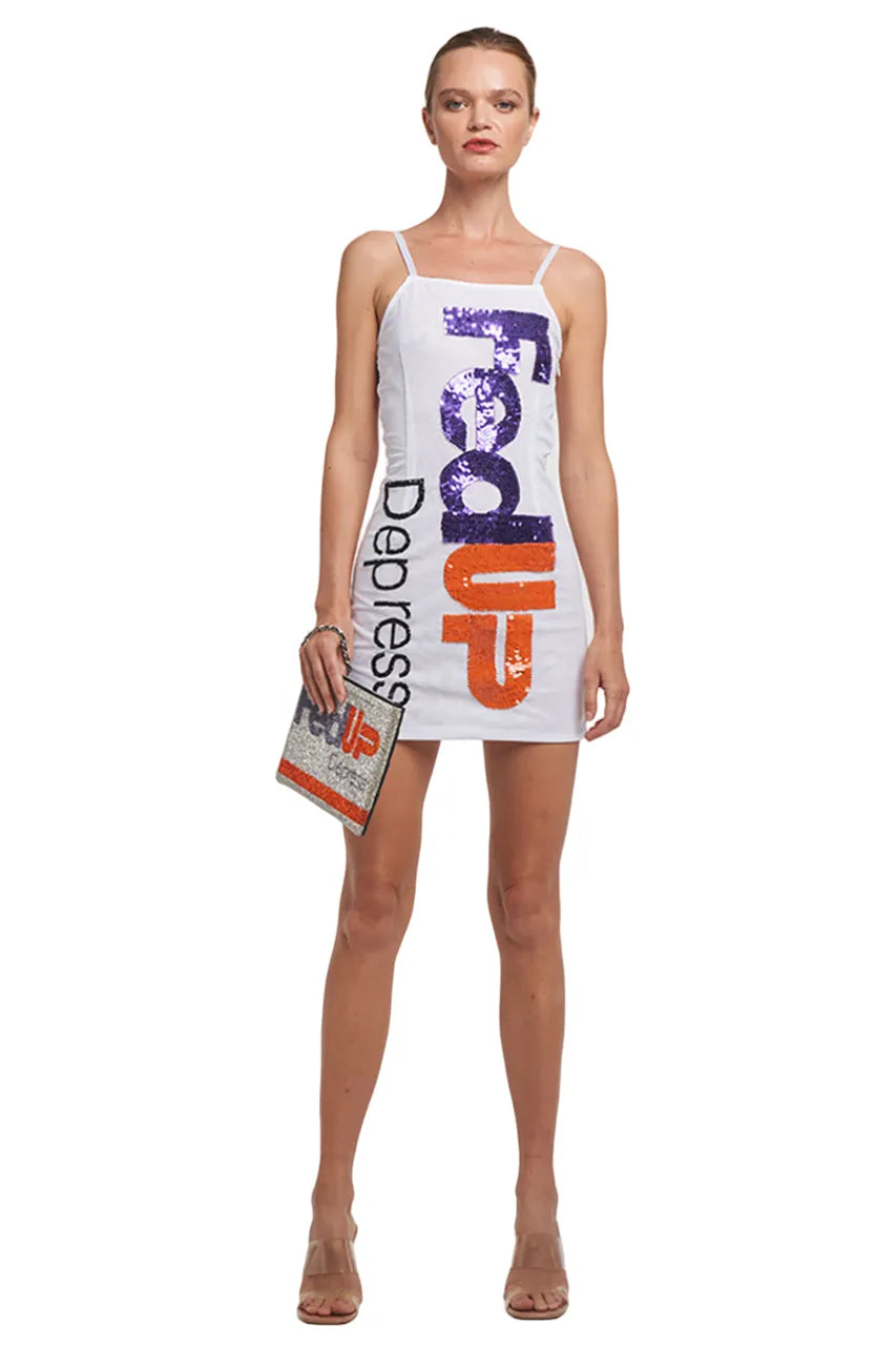 Fedup Depress Singlet Halter Dress