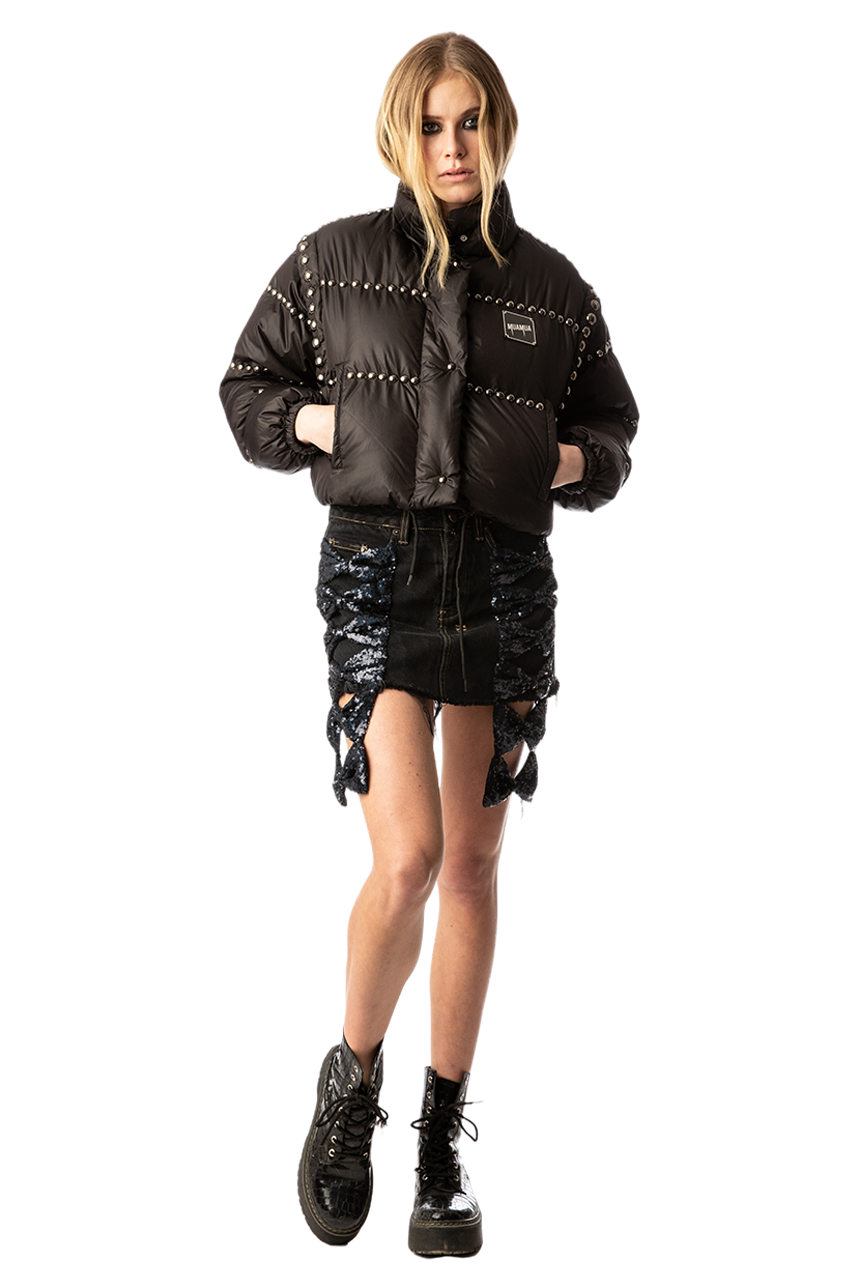 MUAMUA STUDDED PUFFER JACKET