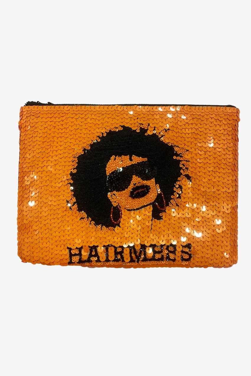 Sequin Zip Pochette &quot;Hairmess&quot;