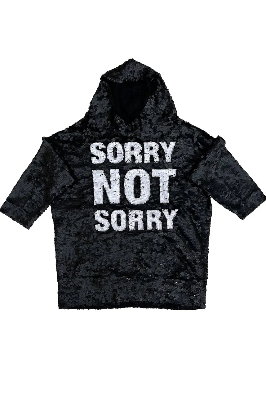 Sorry Not Sorry Sequin Maxi Hoodie