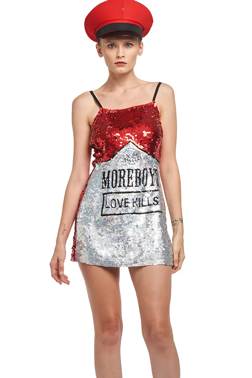 More Boys Love Kills Sequin Party Dress