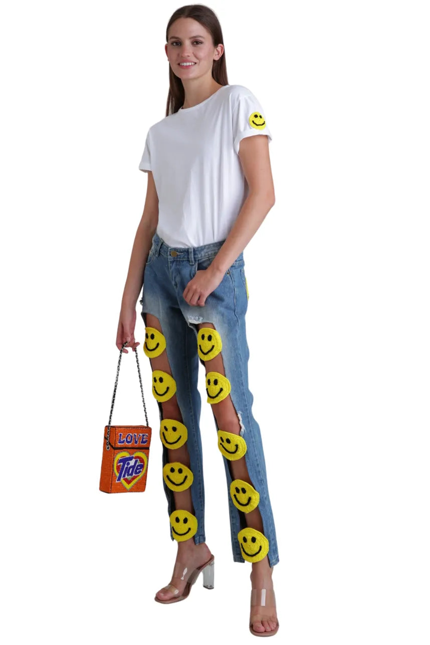 Smiley Denim Pants