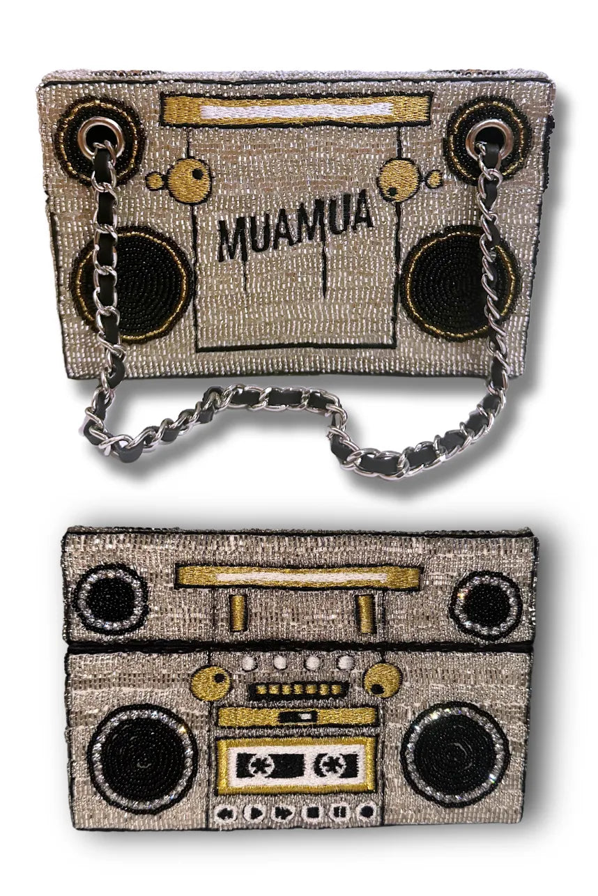 Beaded Boombox Clutch