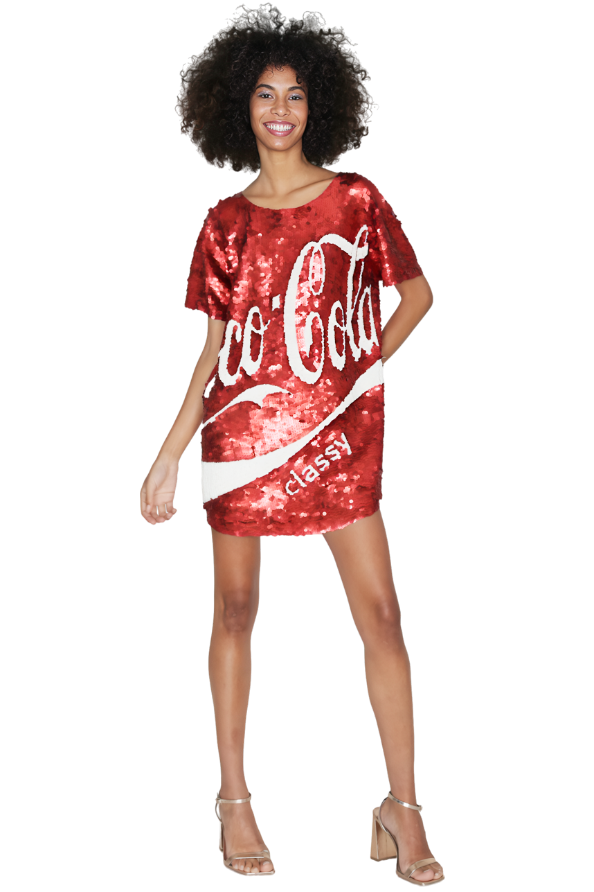 Coco Cola Sequin Maxi Tee Dress - Pre Order